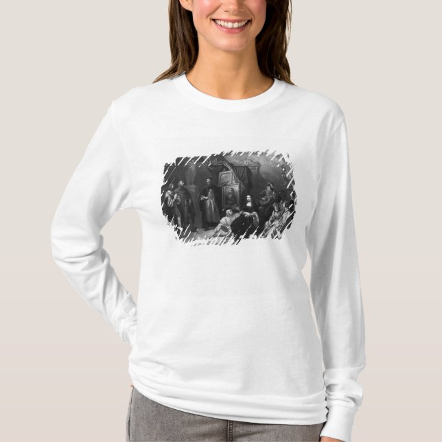 Camiseta Leonardo da Vinci que pinta o Gioconda (Frente)