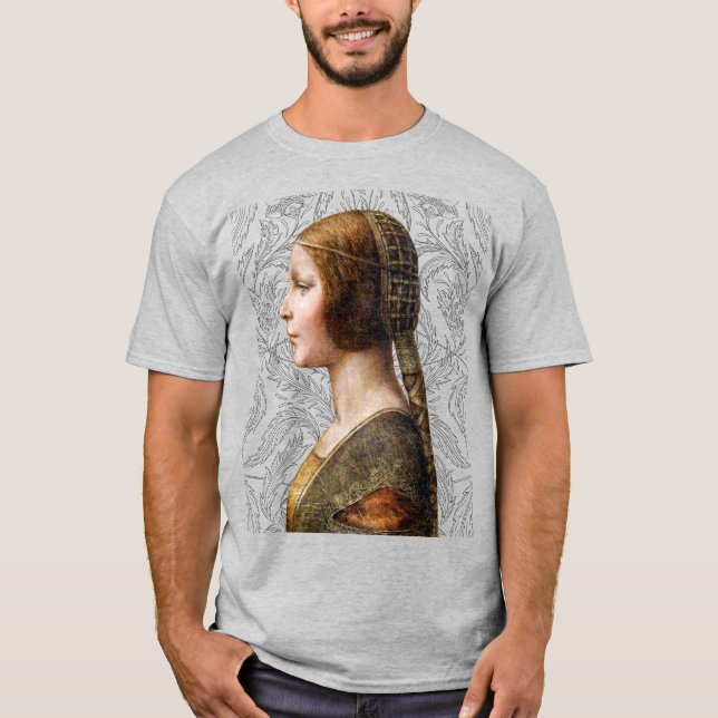 Camiseta Leonardo da Vinci Retrato La Bella Principessa (Frente)