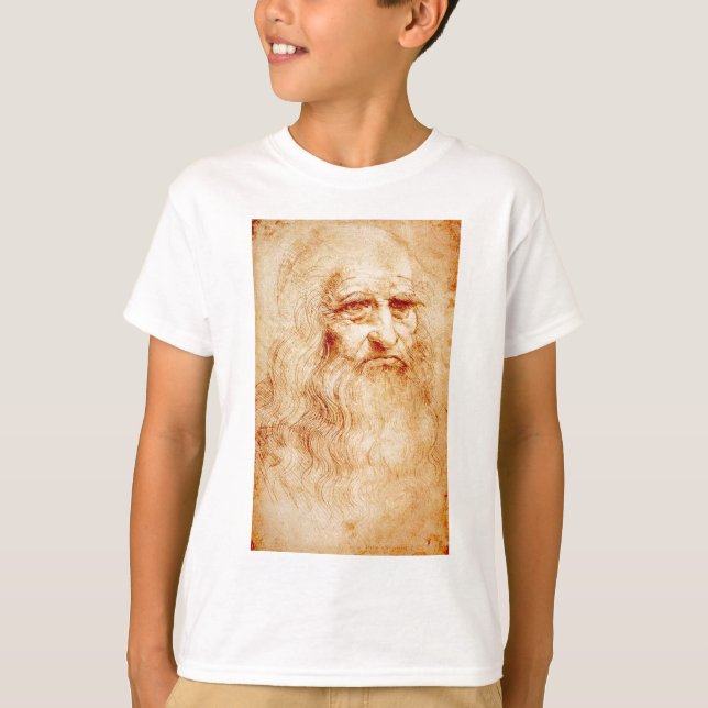 Camiseta Leonardo da Vinci, suposto autorretrato. (Frente)