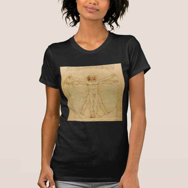 Camiseta Leonardo da Vinci , Vitruvian Man (Frente)