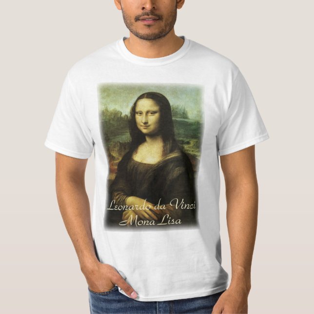 Camiseta Leonardo da Vinci's Mona Lisa, Arte Renascentista (Frente)