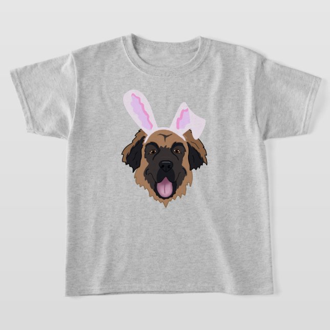 Camiseta Leonberger Easter Bunny (Postura )