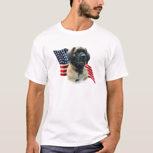 Camiseta Leonberger Flag (Frente)
