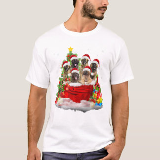 Camiseta Leonberger Natal Santa Claus