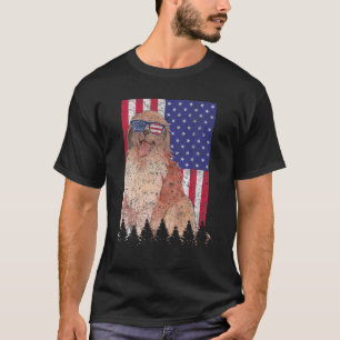 Camiseta Leonberger Patriotic Dog USA Prioridade American F