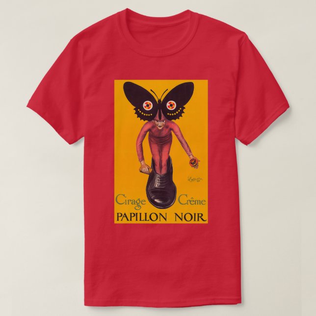 Camiseta Leonetto Cappiello Papillon Noir 1921 (Frente do Design)