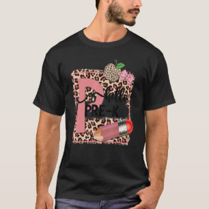 Camiseta Leopard Alô Pré K Professor De Pré-Escolas De Volt
