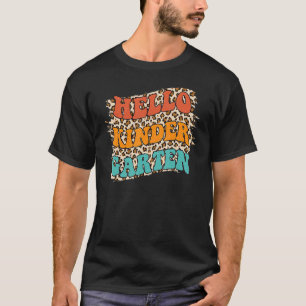 Camiseta Leopard Aluna de Jardim de Infância Estudantes de 