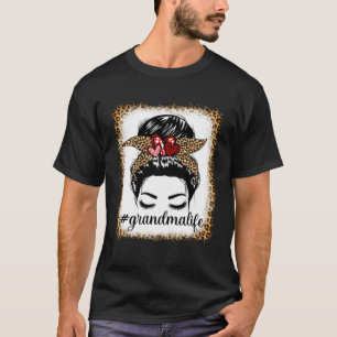 Camiseta Leopard Avó Vida Mensagem Bun Dói Mamãe D