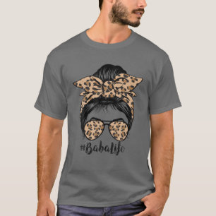 Camiseta Leopard Baba Vida Bonita, Dia de as mães de Arma
