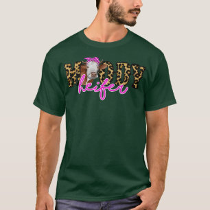 Camiseta Leopard Bandana Vaca Moody Heifer Vaca Fazendeiro