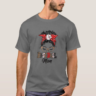 Camiseta Leopard Baseball Mãe Jogo do Jogo de Arma Mensage