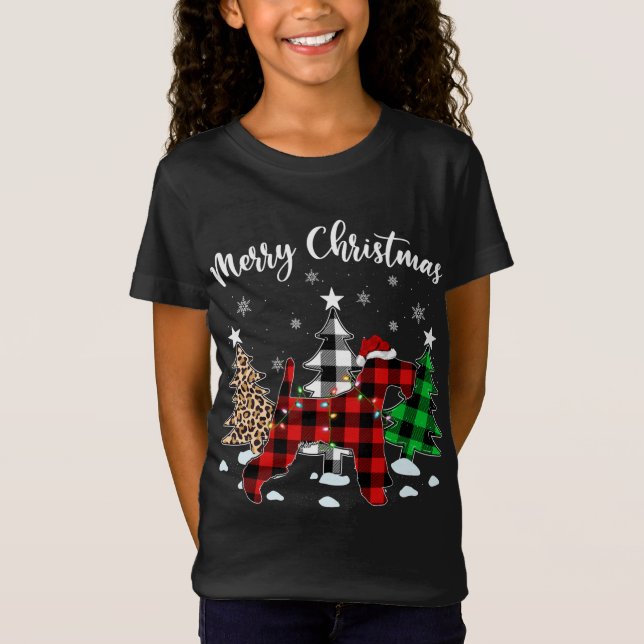 Camiseta Leopard Buffalo Xadrez Wire Fox Terrier Dog Christ (Frente)