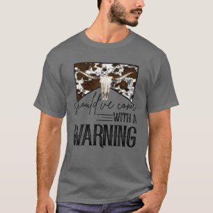 Camiseta Leopard Bull Skull Came With Warning Western Count