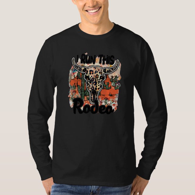 Camiseta Leopard Bull Skull Eu Lanço Este Cactus Do Deserto (Frente)