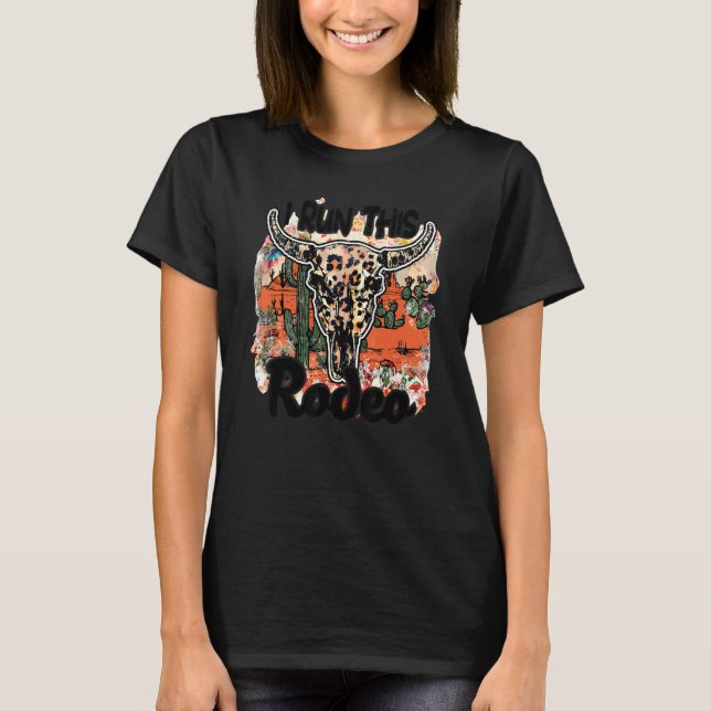 Camiseta Leopard Bull Skull Eu Lanço Este Cactus Do Deserto (Frente)