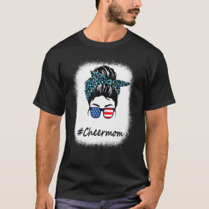 Camiseta Leopard Cheer Mãe Dia de as mães de Arma Mensageir