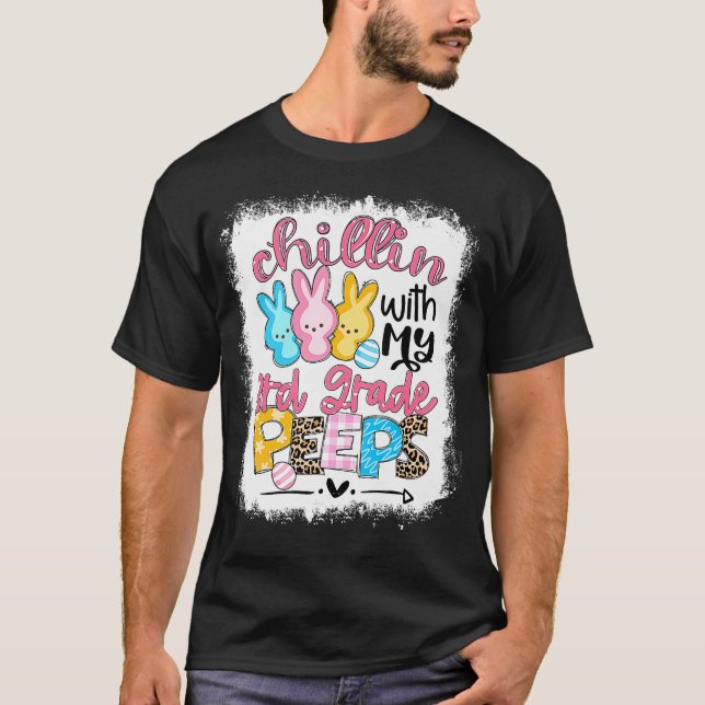 Camiseta Leopard Chillin Com Meu Professor De Bunnies Da 3ª (Frente)