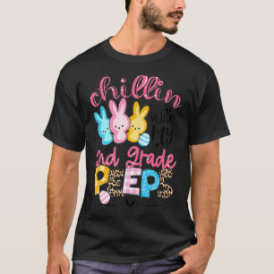 Camiseta Leopard Chillin Com O Meu Professor De Bunnies Da