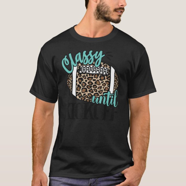 Camiseta Leopard Classy Até O Jogo Da Mãe De Futebol (Frente)