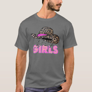 Camiseta Leopard Cowgirl Hat Vamos Go Girls Western Country