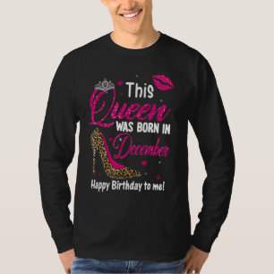 Camiseta Leopard Esta Rainha Foi Nascer Em Dezembro Parto