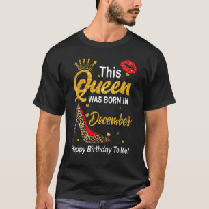 Camiseta Leopard Esta Rainha Foi Nascer Em Dezembro Parto