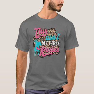 Camiseta Leopard Este não é meu primeiro cowboy ocidental r