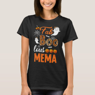 Camiseta Leopard Fab Boo Lous Mema Spooky Halloween