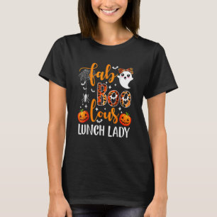 Camiseta Leopard Fab Boo Lunch Lady Team Professor Hallo