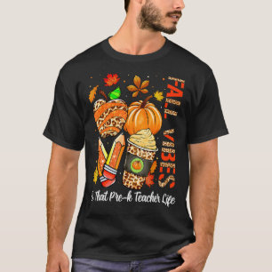 Camiseta Leopard Fall Viba Que Professor Life Pre k Teacher