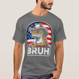 Camiseta Leopard Gecko - bandeira americana 1