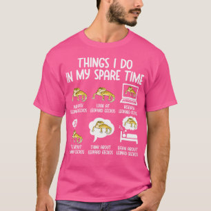 Camiseta Leopard Gecko Coisas Que Eu Faço Em Meu Tempo Livr