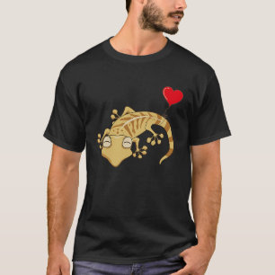 Camiseta Leopard Gecko Com Dia de os namorados De Balão De 