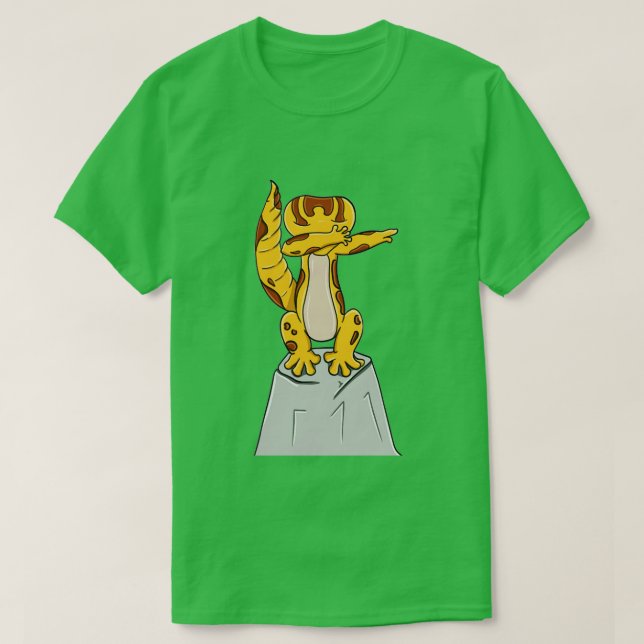 Camiseta Leopard Gecko Dabbing (Frente do Design)