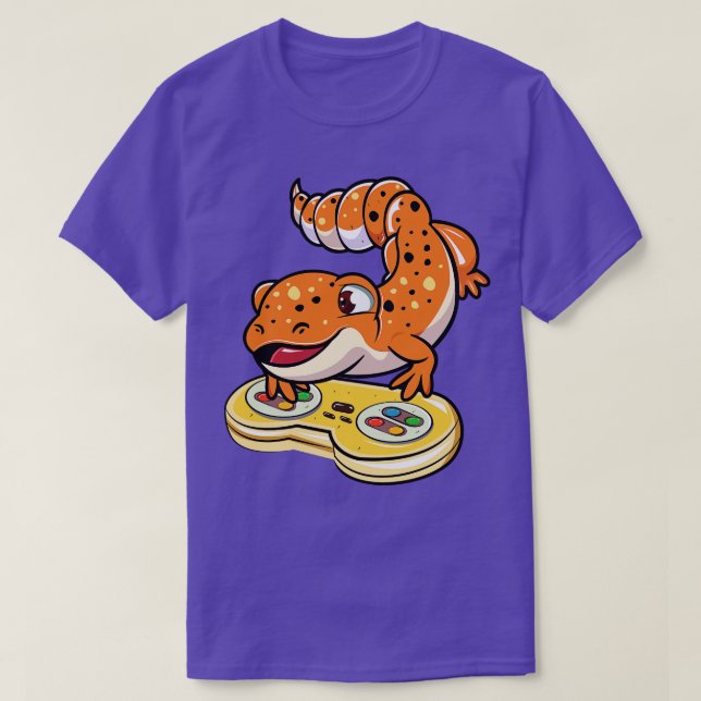 Camiseta Leopard Gecko Gamer (Frente do Design)