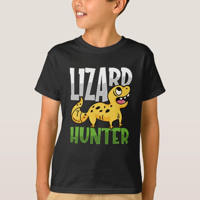 Camiseta Leopard Gecko Lizard Hunter Répteis (Frente)