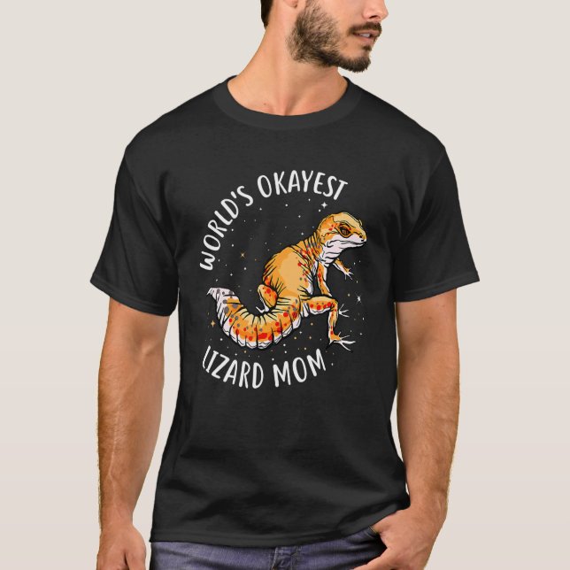 Camiseta Leopard Gecko Lizard Mãe Pet Engraçado (Frente)