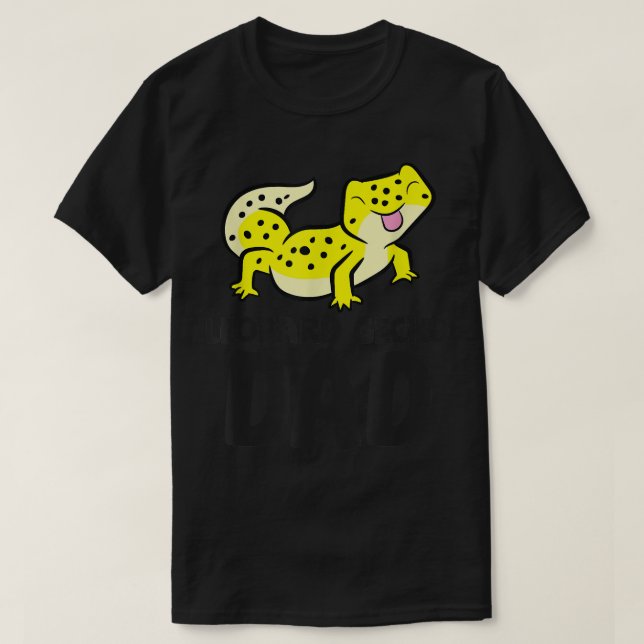 Camiseta Leopard Gecko Pai Lizard Reptile Leopard Gecko Pap (Frente do Design)