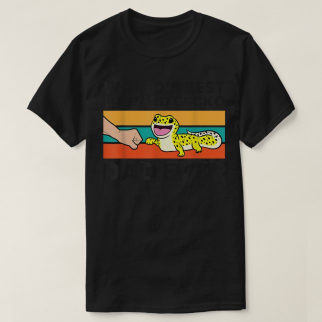 Camiseta Leopard Gecko Papa Melhor Pai de Gecko Leopard do  (Frente do Design)