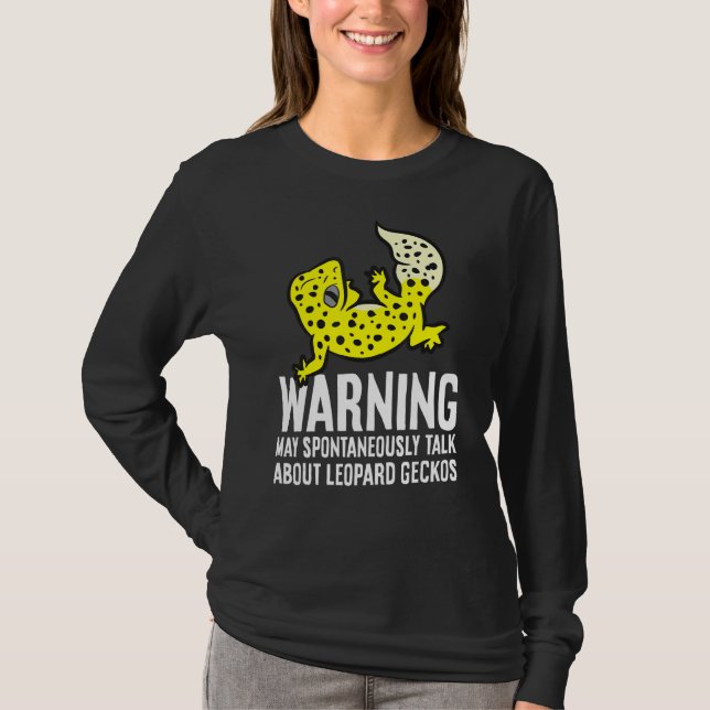 Camiseta Leopard Gecko Pode Falar Espontaneamente Sobre Leo (Frente)