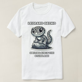 Camiseta Leopard Gecko sorrindo desde a idade da pedra