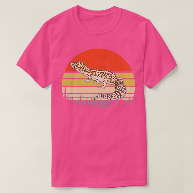 Camiseta Leopard Gecko Vintage Versão (Frente do Design)