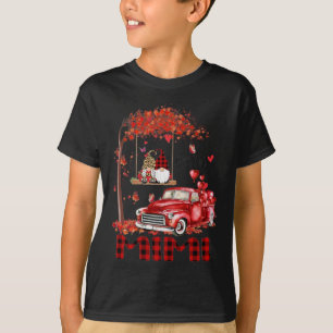 Camiseta Leopard Gnomo MiMi Red Truck Heart Namorados'