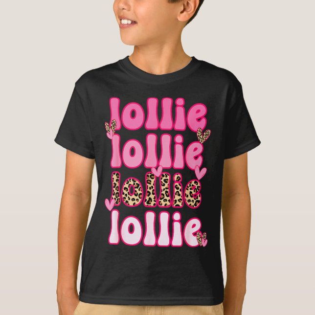 Camiseta Leopard Groovy Lollie Valentine's Day Women Valent (Frente)