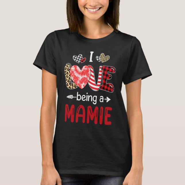 Camiseta Leopard Happy Mothers Day I Love Being A Mamie Buf (Frente)