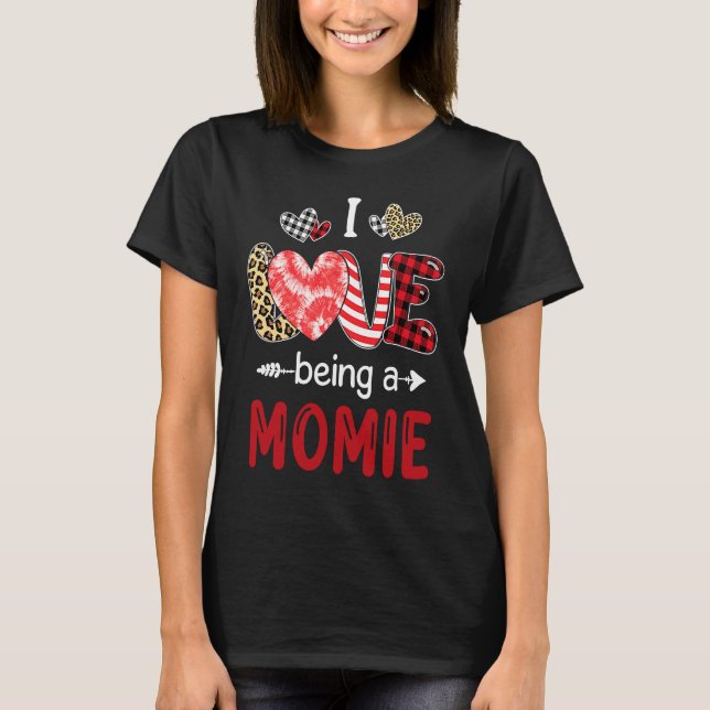 Camiseta Leopard Happy Mothers Day I Love Being A Momie Buf (Frente)