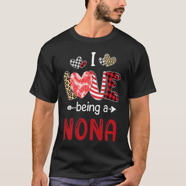 Camiseta Leopard Happy Mother's Day I Love Being A Nona Buf (Frente)