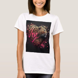 Camiseta Leopard Heart Love Graffiti Art                   