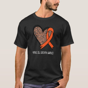 Camiseta Leopard Heart Merkel Cell Carcinoma